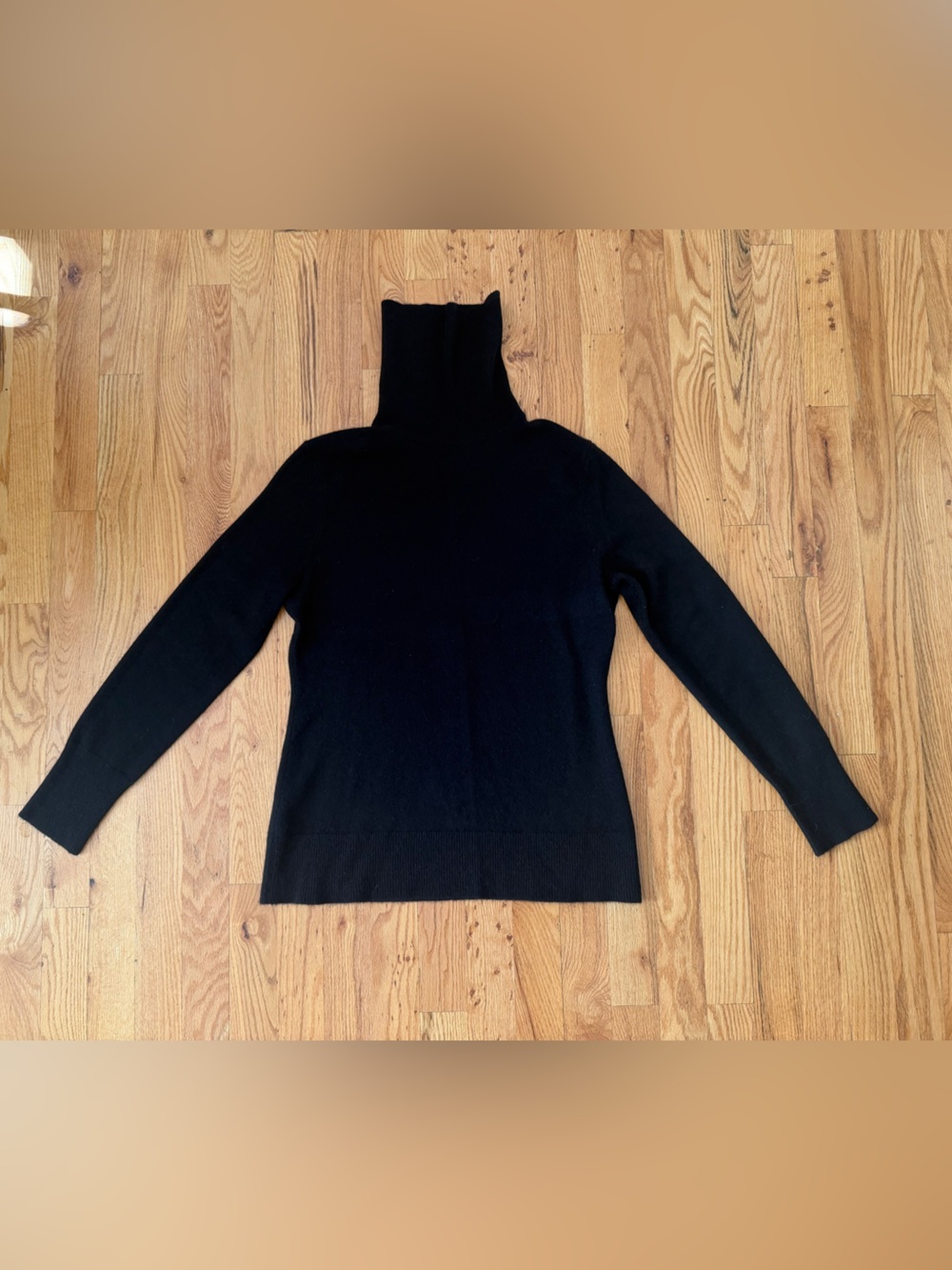 100% Cashmere Alex Marie Classic Black Turtleneck Sweater size Medium